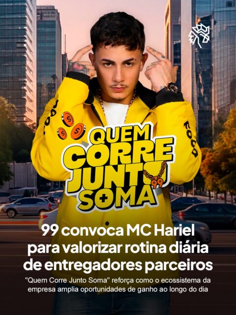 O trabalho de quem vive das entregas raramente se resume a um único momento, ele se constrói na soma de pequenas decisões tomadas ao longo da jornada. É esse raciocínio que orienta a nova comunicação da 99, pensada para quem transforma esforço diário em renda.

A marca uniu 99Food, 99Compras, 99Entrega e 99Moto em um filme estrelado por MC Hariel, que também começou como entregador, acompanhando a evolução de um dia de trabalho. A campanha ainda inclui a ativação "Tô de Bag", com bags, vouchers e estrutura de apoio aos motociclistas parceiros.

Ao trocar a lógica da corrida isolada pela ideia de jornada completa, a empresa aposta na constância como principal diferencial competitivo.