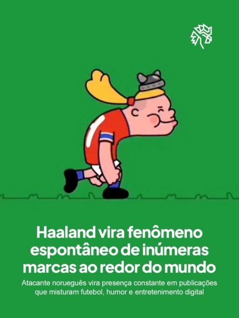 Erling Haaland deixou de ser apenas um nome dentro de campo e passou a ocupar espaço na internet com diversas publicações nas redes sociais. Memes, ilustrações e mensagens de apoio ao jogador se multiplicaram, impulsionados pelo entusiasmo natural da torcida em torno de sua atuação.
O atacante norueguês se transformou em um dos rostos com maior repercussão durante essa Copa do Mundo, com a famosa “remada viking” virando símbolo do torneio. Esse desempenho em campo somado ao alcance digital chamou a atenção de empresas de diferentes segmentos, que passaram a explorar sua imagem em conteúdos próprios.
Para as marcas, aproveitar esse momento significa ganhar visibilidade e interação sem depender de produção elaborada ou investimento pesado em campanha.