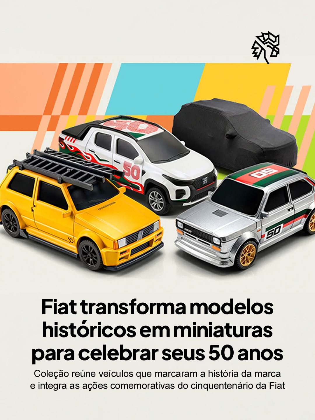Cinquenta anos depois de iniciar sua trajetória no Brasil, a Fiat decidiu celebrar sua história também com os fãs e colecionadores. A marca apresentou uma coleção oficial de miniaturas inspirada em alguns de seus modelos mais emblemáticos, como o Fiat 147, o Uno e a Strada, todos com identidade visual especial dos 50 anos.
A novidade faz parte do calendário comemorativo da montadora, que inclui lançamentos especiais, eventos, produtos licenciados e outras ativações criadas para marcar o cinquentenário da operação brasileira.
As miniaturas passam a integrar a linha oficial da Fiatwear e reforçam o apelo nostálgico da campanha, conectando diferentes gerações de apaixonados pela marca.