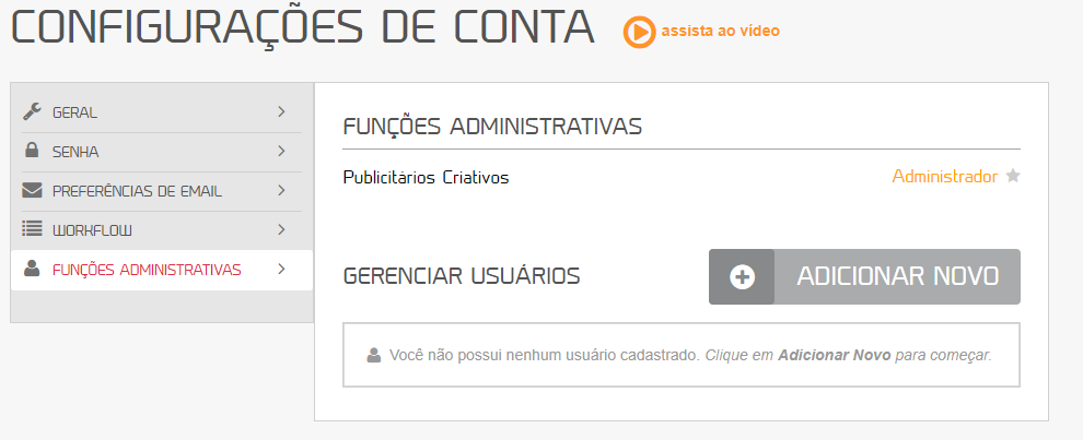 gerenciar usuários na mlabs