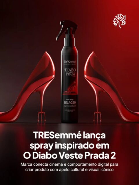 A TRESemmé transforma o retorno de O Diabo Veste Prada 2 em produto, com uma edição limitada do Coat Spray inspirada no universo fashion do filme, trazendo o glamour das telas para a rotina e conectando beleza com cultura de forma direta.

Como marca assinatura de haircare do longa, a TRESemmé traduz essa parceria em um lançamento que acompanha a estreia nos cinemas em 30 de abril, reforçando como tendências do entretenimento podem ganhar espaço no dia a dia das consumidoras.