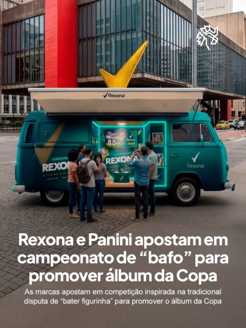 A Rexona e a Panini decidiram transformar uma das brincadeiras mais clássicas das ruas em uma ação promocional inspirada no clima da Copa. As marcas criaram um campeonato gratuito de “bafo”, resgatando a tradicional disputa de bater figurinha em um torneio aberto ao público.
A ativação acontece no dia 17 de maio, das 10h às 17h, na Avenida Paulista 1230. Dentro de uma kombi personalizada, o público poderá participar de partidas eliminatórias, mini campeonatos e espaços voltados para troca de figurinhas, recriando uma dinâmica que marcou gerações durante épocas de álbum da Copa.
Além da experiência gratuita, os vencedores da competição irão ganhar combos especiais com álbum oficial de figurinhas da Copa, envelopes e produtos da Rexona.