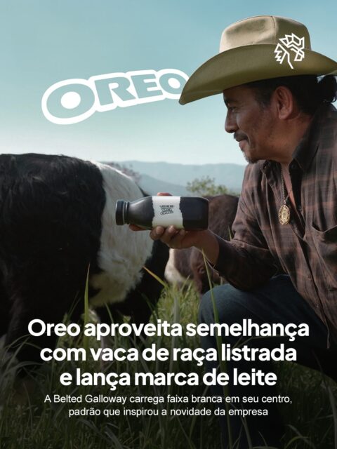 Uma raça de vaca chamada Belted Galloway carrega uma faixa branca no meio do corpo, criando o mesmo padrão preto e branco da bolacha Oreo. A coincidência já existia na natureza havia tempos, mas coube à Oreo transformar essa semelhança em uma campanha inteira no México.
A marca gravou fazendeiros reais, com o rancho cheio dessas vacas, contando como Oreo e leite pareciam ter nascido um para o outro. Para deixar a ideia ainda mais completa, a marca pegou as listras reais de cada vaca e lançou embalagens de produto estampadas com esses padrões únicos.
Em parceria com a marca de leite Santa Clara, a "Leche para Chopear Oreo", foi vendida em caixas com o desenho da listra do gado. A campanha somou quase 1 bilhão de visualizações e faturou o Titanium Lion no festival de Cannes deste ano.