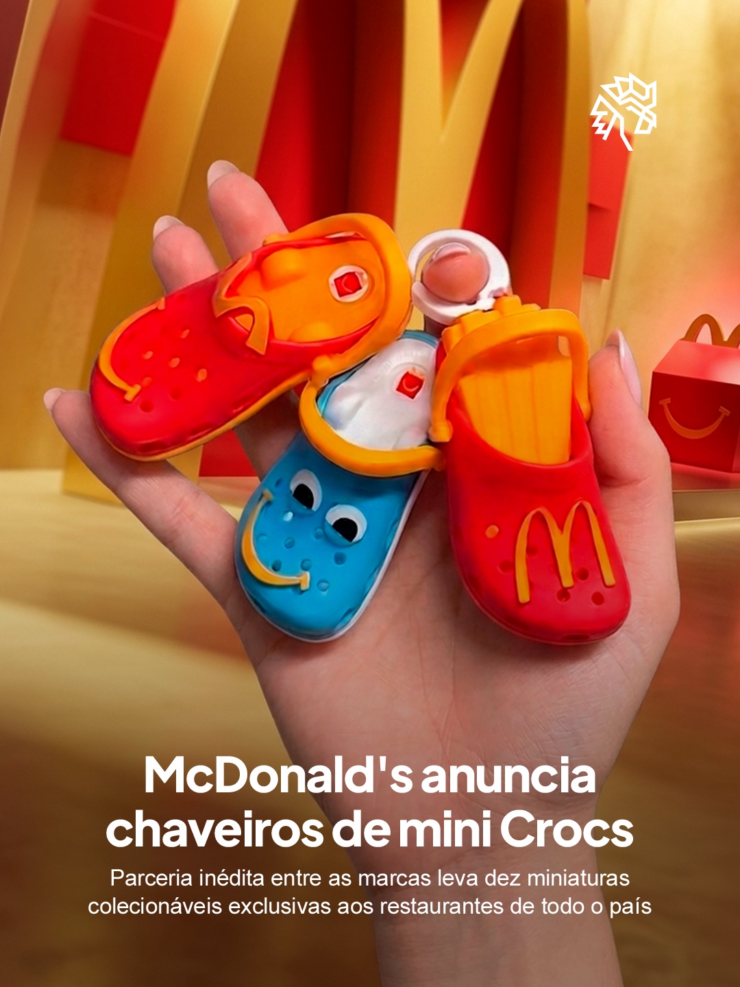 Colecionáveis viraram estratégia recorrente do fast-food para prender consumidores de diferentes idades, transformando o brinquedo infantil em objeto de desejo também entre adultos. McDonald's aposta nessa lógica em parceria com a Crocs para uma nova coleção de brindes.

Dez miniaturas inspiradas na marca de calçados já estão disponíveis em todos os restaurantes do Brasil, cada uma com mosquetão que permite o uso como acessório em mochilas e bolsas, ampliando esse apelo de colecionar muito além do prato.