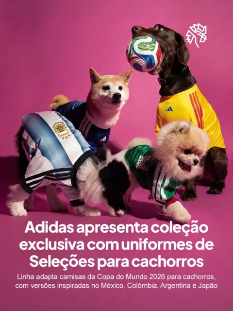 De olho no potencial de consumo que gira em torno da Copa do Mundo, a Adidas decidiu expandir o uso das camisas de seleções para além do torcedor tradicional. A marca lançou uma coleção voltada para pets, com peças inspiradas em uniformes de países como Argentina, México, Colômbia e Japão, adaptadas para que os animais também façam parte desse momento.

A proposta acompanha um comportamento cada vez mais presente: assistir aos jogos em casa, em um ambiente mais íntimo e compartilhado.