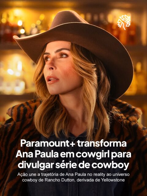 A chegada de Rancho Dutton ao catálogo da Paramount+ veio acompanhada de uma escolha estratégica de porta-voz: Ana Paula Renault, que saiu do BBB 26 como um dos nomes mais comentados da edição, aparece ambientada no clima western da produção, dialogando com a estética de cowboys que é o tema central à franquia.

A ação usa momentos que já repercutiram nas redes sociais durante o reality, incluindo o embate com Alberto Cowboy, para criar uma ponte entre o universo do programa e o da série. Ao aproveitar esse repertório compartilhado com o público, a Paramount+ transforma a notoriedade recente da jornalista em ferramenta narrativa para apresentar o novo título.

A campanha aposta na cultura pop como atalho para engajamento, usando uma figura já em evidência para levar uma audiência que ainda não conhecia a série até ela.
