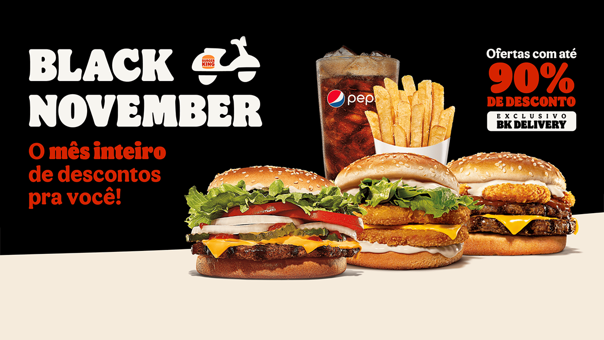 Burger King dá hamburguer grátis na Black Friday; veja como se cadastrar