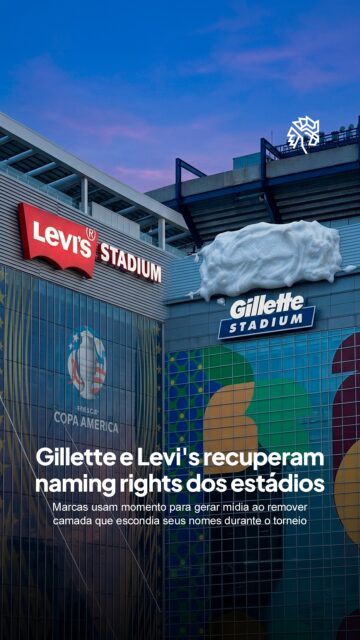 Durante a Copa do Mundo, estádios precisaram cobrir naming rights de patrocinadores para seguir as regras da FIFA. Com o fim do último jogo realizado naquele estádio, Gillette e Levi's aproveitaram o momento para anunciar o retorno de suas marcas ao espaço.
O vídeo mostra, de forma conceitual, funcionários raspando a espuma e retirando a lona branca que cobria os logotipos na fachada.