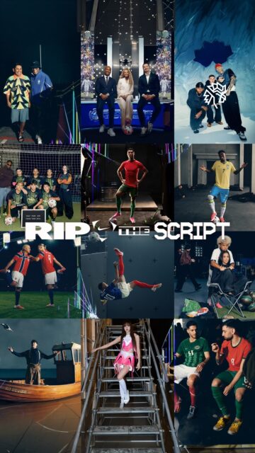 A Nike lança Rip the Script, campanha global que convoca jogadores a abandonar os roteiros pré-definidos e abraçar um futebol ofensivo, intuitivo e livre. O filme, ambientado num gigantesco estúdio de Hollywood, reúne alguns dos maiores nomes do esporte num caos organizado que celebra o jogo quando ele acontece de forma espontânea.

Em campo estão Kylian Mbappé, Vini Jr., Cristiano Ronaldo e Erling Haaland, ao lado de lendas como Ronaldinho, Zlatan Ibrahimović, Eric Cantona, Didier Drogba e Jorge Campos. Fora do gramado, participações de LeBron James, Travis Scott, Kim Kardashian, Channing Tatum e LISA reforçam a aposta da marca de que a influência do futebol vai muito além do jogo.

A campanha marca a entrada da Nike Football num território mais próximo do entretenimento e da cultura pop, com um universo em expansão que conecta esporte, música e moda numa linguagem pensada para ir além da tela.
