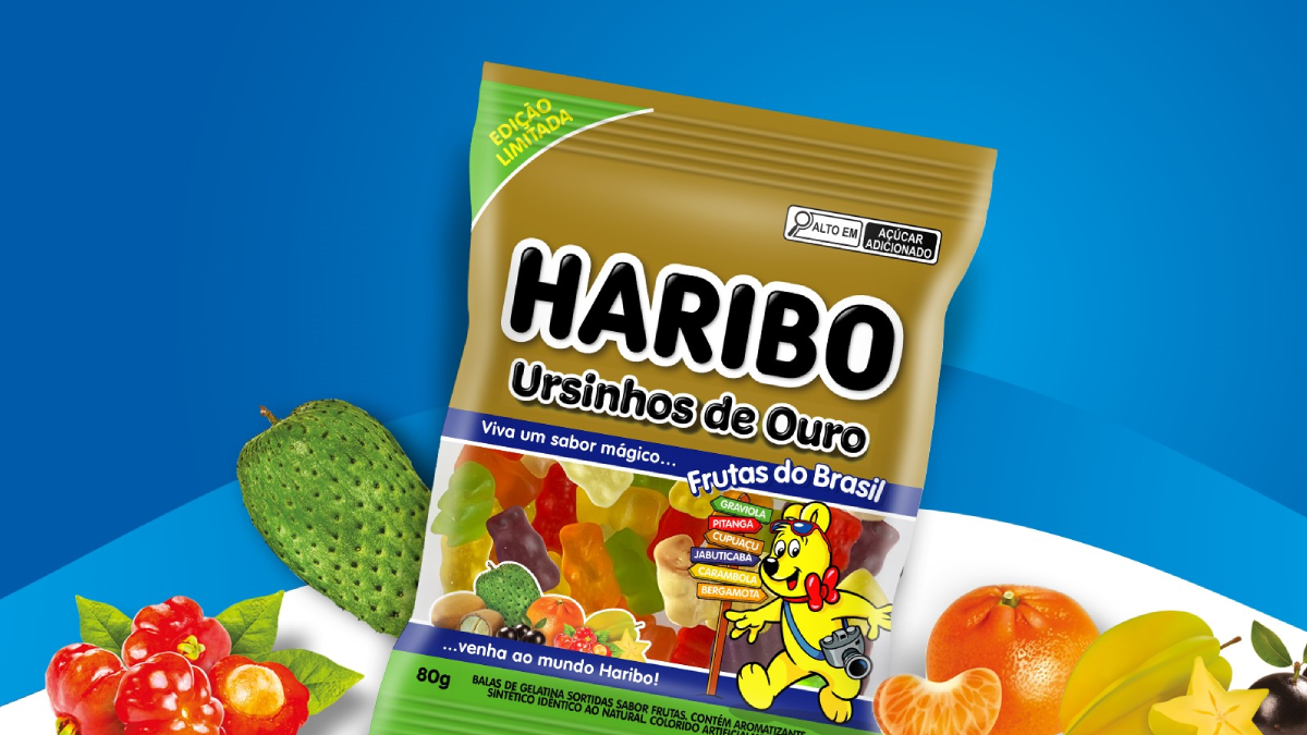 Celeiro Supermercado  Bala Haribo Gelatinha Ursinho Frutas Brasil 80g
