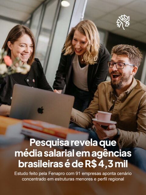 Estudo da Fenapro aponta que a média salarial em agências brasileiras é de R$ 4.318,00 para cargos não executivos, com dados coletados em 91 empresas distribuídas por diferentes regiões do país. O recorte ajuda a entender como o mercado se comporta fora dos grandes centros.

A maior parte das agências analisadas opera com equipes menores, o que influencia diretamente na composição dos salários e na estrutura de custos. Esse perfil reforça um cenário formado principalmente por pequenas e médias operações.

Além da remuneração, o levantamento indica mudanças nas relações de trabalho e maior abertura para modelos flexíveis, ampliando o acesso a talentos. O movimento também sinaliza uma evolução na forma como as agências estruturam gestão e retenção.
