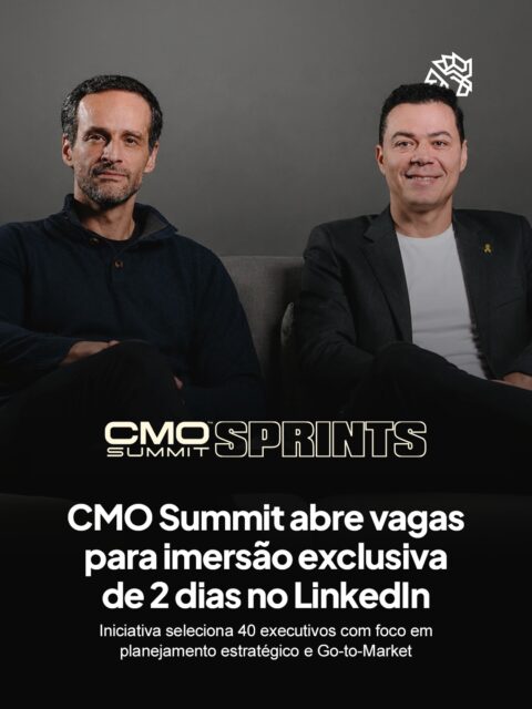 Grande parte dos executivos de marketing ainda dedica boa parte da rotina à execução operacional, com pouco espaço para pensar estratégia de forma estruturada. É nesse cenário que o CMO Summit Sprints propõe ocupar a sede do LinkedIn em São Paulo nos dias 06 e 07 de agosto, com conteúdo voltado a líderes e heads de marketing.

A imersão segue três pilares: inteligência, acesso e influência. Todo o conteúdo é distribuído em 8 módulos ministrados por nomes como Eduardo Picarelli, da Heineken, e Antonio A. Santos, CMO da Unidas, além de convidados que participam das discussões estratégicas ao longo do evento.

Os participantes saem com um diagnóstico estratégico de mercado e um plano de ação prático. Apoiado pelo ecossistema do CMO Summit, que já reúne mais de 400 mil profissionais de marketing na comunidade, o Sprints aposta no networking qualificado como parte central da experiência de liderança.

Caso tenha interesse, as vagas são limitadas. Chame no nosso direct e saiba mais sobre o evento.