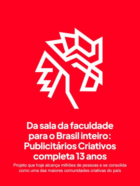 Hoje completamos 13 anos. Mais de uma década sustentando um sonho que começou dentro de uma sala de faculdade e que hoje se consolida como uma das principais comunidades de comunicação e marketing do Brasil.
Pela internet, alcançamos mais de 100 milhões de pessoas todos os meses, com conteúdos diários desenvolvidos ao lado de agências, assessorias e grandes marcas do Brasil e do mundo. Ao longo desse tempo, vimos muita gente crescer, evoluir e hoje ocupar posições de liderança em grandes empresas, mantendo nosso trabalho como inspiração.
E se tudo isso existe, é porque tem vocês do outro lado. Cada curtida, comentário, compartilhamento e reação faz essa roda girar e mantém a nossa relevância. Seguimos com o mesmo propósito desde o começo: informar, construir e ser um veículo independente, feito especialmente para você, nosso criativo favorito.