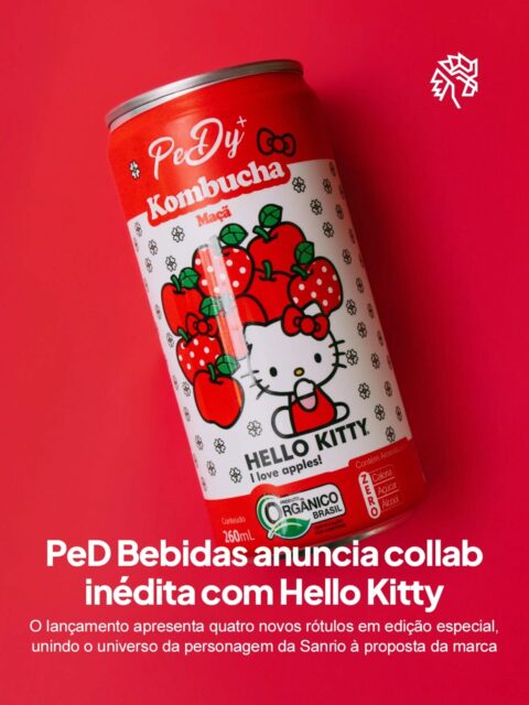 PeD Bebidas se une à Sanrio para lançar uma edição especial que transforma Hello Kitty em protagonista da novidade, conectando estética kawaii a uma proposta de consumo mais consciente.
Os rótulos exclusivos combinam apelo visual forte com bebidas orgânicas, veganas e zero açúcar, reforçando o posicionamento da marca em um segmento em crescimento.
A presença da Hello Kitty amplia o alcance ao ativar memória afetiva e transformar o consumo em uma experiência compartilhável e colecionável já disponível pelo país.
#HelloKitty #Sanrio #bebidas