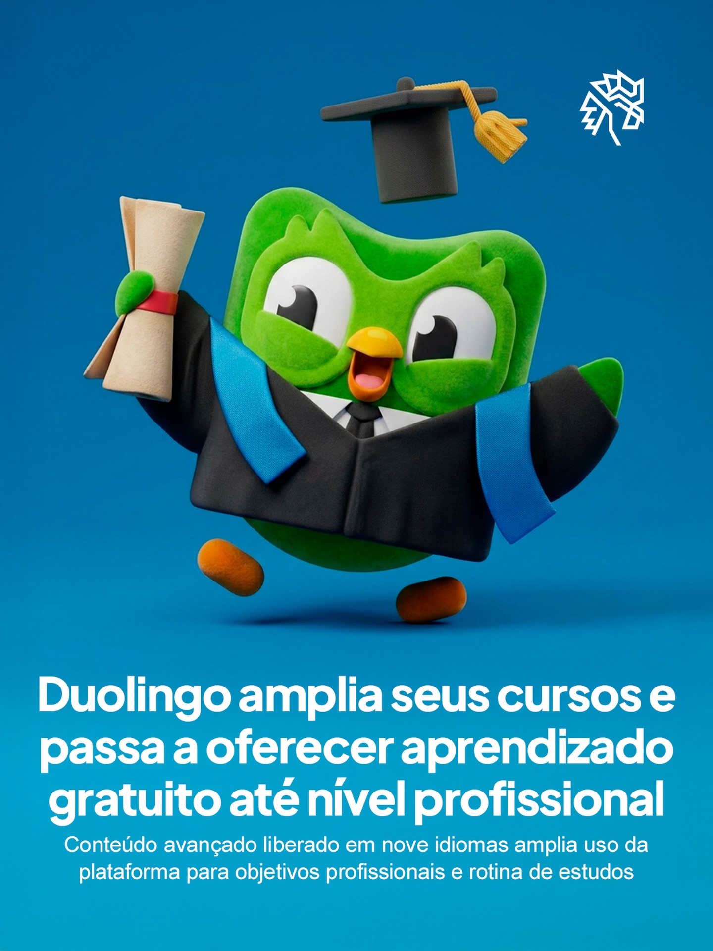 O Duolingo atualizou sua estrutura e passa a cobrir toda a jornada de aprendizado, do iniciante ao avançado, permitindo que usuários evoluam dentro do próprio aplicativo sem depender de cursos externos, agora com cobertura em nove idiomas e foco em aplicação prática.

A nova fase inclui histórias mais complexas, exercícios em áudio e métricas que avaliam o desempenho real, incluindo o estágio equivalente ao B2 do CEFR, considerado o patamar necessário para uso profissional do idioma.

Além disso, a plataforma passa a utilizar o Duolingo Score como referência de proficiência, onde uma pontuação de 129 indica nível compatível com exigências do mercado de trabalho.