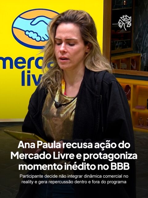 Pela primeira vez no Big Brother Brasil, uma participante opta por não participar de uma ação publicitária dentro da casa, recusando a dinâmica do Closet do Líder promovida pelo Mercado Livre. Ana Paula alegou fortes dores nas costas, o que impediria sua participação de forma efetiva na atividade.

A decisão chama atenção por romper com o padrão do programa, onde ações comerciais fazem parte da rotina e normalmente são cumpridas pelos participantes, mesmo diante de desconfortos ou resistência. A justificativa física adiciona uma nova camada à discussão e amplia a repercussão do caso.

Sem posicionamento oficial da marca ou da emissora até o momento, o episódio levanta questionamentos sobre autonomia dentro do reality e os limites dessas entregas comerciais.