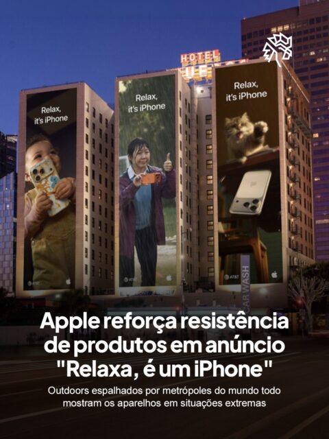 O iPhone raramente aparece exposto a situações do dia a dia na publicidade da Apple, sempre blindado por cenários perfeitos. A nova campanha inverte essa lógica com o slogan original "Relax, it's iPhone", que em português significa relaxa, é um iPhone.

A ação ocupa outdoors em grandes cidades ao redor do mundo com cenas cotidianas, como uma criança mordendo o aparelho coberto de comida e uma mulher fotografando debaixo de chuva.

O convite para relaxar dá nome à campanha e resume sua mensagem: não importa o cenário, o iPhone aguenta.