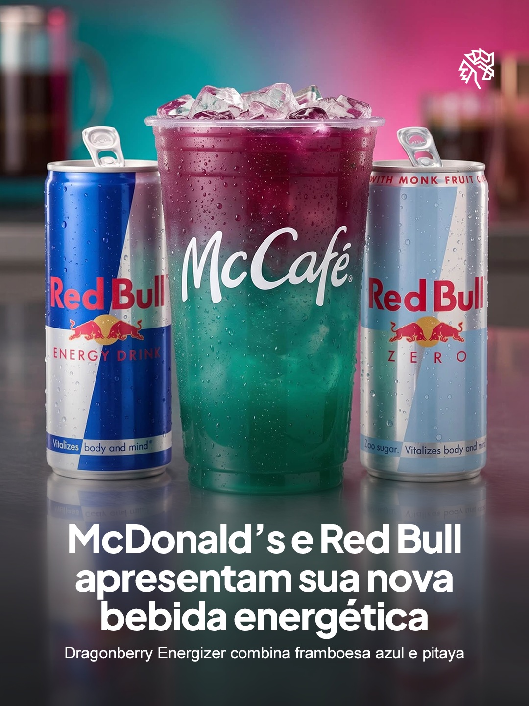O McDonald’s se une à Red Bull para lançar o Dragonberry Energizer, nova bebida que combina o energético com xarope sabor framboesa azul e pitaya desidratada, em uma opção de perfil frutado.
A novidade chega hoje, 17 de agosto, ampliando o cardápio de bebidas da rede e trazendo uma nova combinação para os consumidores experimentarem. A bebida também terá opção com Red Bull Zero Sugar.
Por enquanto, o Dragonberry Energizer está disponível apenas nos Estados Unidos, sem previsão oficial de chegada ao Brasil.