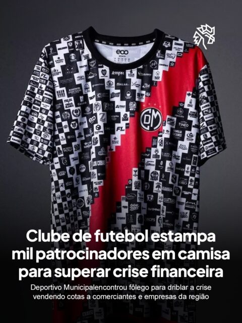 Times de divisões menores costumam depender de patrocínios pontuais e insuficientes para cobrir as contas da temporada. O clube decidiu resolver esse problema chamando o próprio comércio local para dentro do uniforme.

A campanha "Os Mil Patrocinadores do Muni" vendeu mil cotas por 200 soles, cerca de R$ 300, esgotadas em três meses. Quem entrou ganhou descontos e viu a marca estampada na camisa, produzida pela EOO Sports em padrão quadriculado preto e branco com a faixa vermelha tradicional.

O resultado sustenta o time masculino na Liga 3, o feminino na Liga de Ascenso e as categorias de base, e transformou um problema financeiro em case de criatividade, chamando a atenção do mercado de marketing esportivo para a solução encontrada pelo clube.