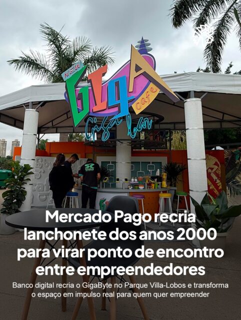 O Mercado Pago trouxe de volta um dos espaços mais marcantes dos anos 2000, mas agora com um novo significado. O GigaByte ressurge como um ambiente físico no Parque Villa-Lobos, em São Paulo, conectando memória afetiva a uma proposta atual voltada para quem quer empreender.

A ativação acontece entre os dias 10 e 19 de abril e funciona como um hub de experiências, reunindo networking, conteúdo e encontros com empreendedores. O espaço conta com palestras, participação de criadores e especialistas do mercado, além de uma área dedicada à orientação de negócios com apoio de inteligência artificial, aproximando pessoas que buscam estruturar ou acelerar suas ideias.

Mais do que ambientação, a iniciativa faz parte do movimento do @mercadopagobr para posicionar a Conta Negócio como parceira no dia a dia do empreendedor, conectando soluções a situações reais em uma experiência que desperta curiosidade e convida o público a descobrir mais.

#mercadopago #bancodigital #contanegocioMP #publi