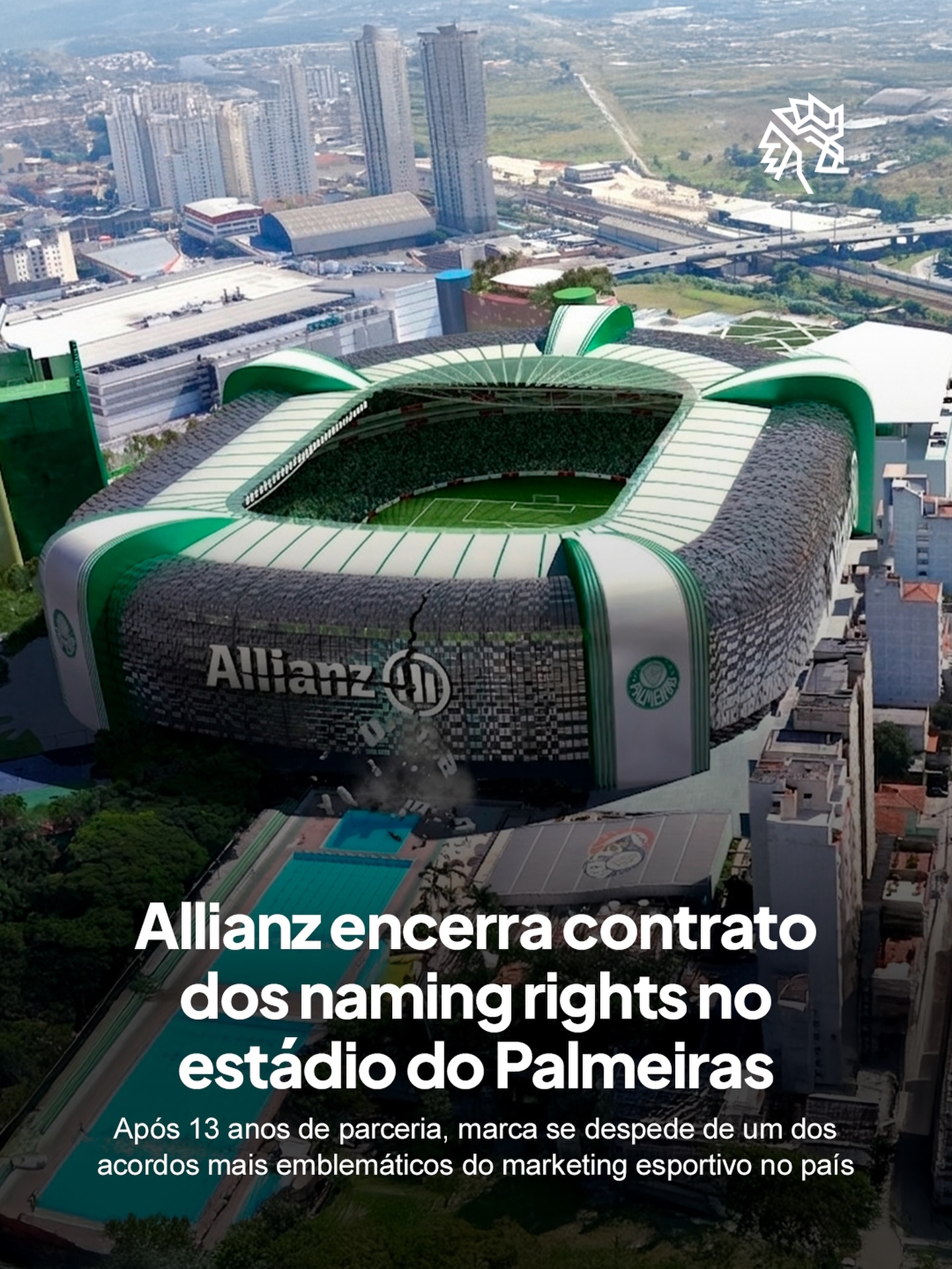 A Allianz Seguros anunciou hoje (10/04) que deixou de ser detentora dos naming rights do estádio do Palmeiras, encerrando de forma antecipada um dos contratos mais emblemáticos já realizados nesse formato no Brasil. A parceria ajudou a transformar o espaço em referência para o futebol, shows e grandes eventos ao longo dos últimos anos.

Mais do que dar nome a uma arena, o acordo marcou um momento importante para o mercado brasileiro, mostrando como marcas poderiam usar esse tipo de propriedade para ganhar presença, relevância e conexão com o público. O movimento também abriu caminho para outras empresas enxergarem valor estratégico nesse território.

Com essa saída, o mercado também volta os olhos para quem será a próxima marca a assumir os naming rights do estádio, com fortes especulações de que o Nubank possa anunciar essa novidade em breve.