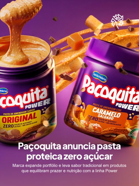 A Paçoquita amplia sua atuação e entra no universo das pastas de amendoim com a linha Power, reforçando presença em uma categoria que cresce com a busca por hábitos mais equilibrados, sem abrir mão do sabor que consolidou a marca ao longo dos anos.
Para marcar o lançamento, a marca também apresenta a Paçoquita Power Run, corrida proprietária que reforça essa conexão com o estilo de vida ativo, criando um momento de experiência que aproxima produto, consumidor e comunidade em um mesmo território.
A novidade chega em três versões, Original, Caramelo Salgado e Cacau com Avelã, ampliando as possibilidades de consumo ao longo do dia e acompanhando diferentes rotinas, do pré treino até opções mais leves no dia a dia.