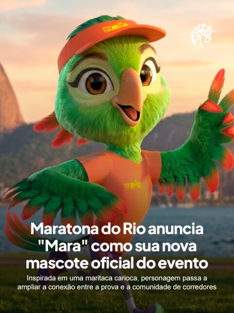 A Maratona do Rio anunciou “Mara” como nova mascote oficial, criada para representar a energia, o movimento e a conexão que fazem parte da experiência do evento. A personagem chega para acompanhar diferentes momentos da jornada dos corredores.
Inspirada em uma maritaca carioca, Mara foi desenvolvida para reforçar elementos ligados à identidade da cidade e aproximar ainda mais a comunidade que participa da prova todos os anos.
A novidade passa a integrar ativações e conteúdos da competição, ampliando a presença do evento dentro e fora das pistas.