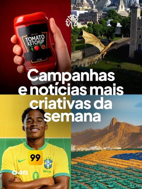 Chegou a sexta-feira e é hora de relembrar o que movimentou a comunicação nos últimos dias aqui nos @publicitarioscriativos.

Com os naming rights vetados nos estádios da Copa do Mundo, a Gillette cobriu sua fachada com espuma de barbear, enquanto a Heinz lançou um novo ketchup de rótulo censurado de propósito, provando que a própria restrição virou matéria-prima criativa nesse Mundial.

Já a HBO apostou no espetáculo físico e fez um dragão de 8 metros sobrevoar Londres em tamanho real, sem nenhum efeito digital, numa estrutura que reuniu 14 pessoas e quase 3.000 horas de trabalho para anunciar a nova temporada de A Casa do Dragão, mostrando que uma peça analógica bem feita rende mais impacto que qualquer recurso digital.

A campanha mais comentada e polêmica da semana ficou com a 99, que deu cupons a clientes atendidos por motoristas com variações sonoras do nome de Endrick durante o jogo do Brasil. A empresa acabou acusada de marketing de emboscada pela CBF e acendeu o debate sobre até onde vai a propriedade de um nome.

Qual desses cases mais chamou sua atenção?