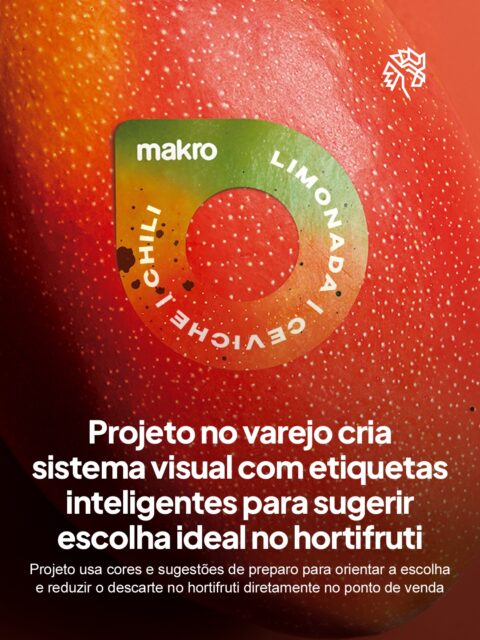 Frutas muito maduras são frequentemente descartadas prematuramente, mesmo que ainda possam ser consumidas, o que revela como a estética ainda influencia diretamente na decisão de compra dentro do varejo.

Para contornar isso, um supermercado na Colômbia passou a usar etiquetas com cores e sugestões de preparo, indicando usos ideais para cada estágio do alimento, como sucos, sopas e sobremesas, transformando percepção em orientação prática no ponto de venda.

A iniciativa mostra como uma solução simples pode gerar impacto real ao reduzir desperdício e facilitar a escolha do consumidor, e mesmo tendo sido lançada em 2023, segue como um dos exemplos mais eficazes de como o varejo pode atuar com criatividade aplicada no dia a dia.