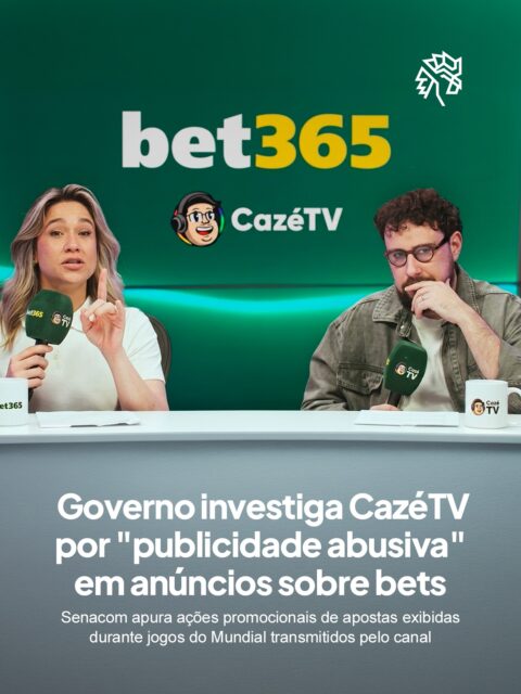 A Secretaria Nacional do Consumidor abriu investigação para apurar possíveis irregularidades na divulgação de apostas esportivas durante as transmissões da Copa do Mundo feitas pela CazéTV, canal que detém direitos de 100% dos jogos do Mundial 2026.

A apuração começou após análises de vídeos do canal mostrarem ações promocionais de empresas de apostas exibidas ao longo dos jogos. Segundo reportagem da Folha, a investigação registra três citações nominais: um comercial da Betnacional durante a pausa para hidratação em Inglaterra x Gana, divulgação de odds por comentaristas em Argentina x Áustria, e anúncios da plataforma KTO no jogo entre Uruguai e Cabo Verde.

A Senacom vai analisar se as ações respeitaram as normas de publicidade responsável e promete aplicar medidas administrativas previstas no Código de Defesa do Consumidor caso identifique irregularidades.