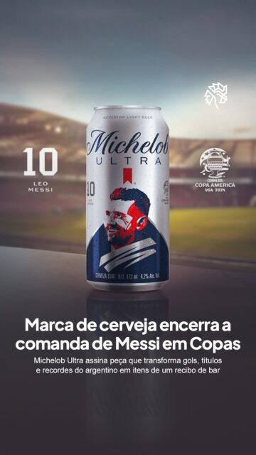 A discussão sobre quem é o maior de todos os tempos nunca termina. Porém a Michelob Ultra decidiu encerrar a conversa no lugar onde ela mais acontece, o balcão do bar, usando Lionel Messi como argumento final nesa Copa do Mundo.
"Tab Closed" transforma essa disputa em uma cena de bar. Um garçom entrega ao protagonista uma comanda que lista gols, recordes e jogos vencidos no lugar de chope e porção, e no último quadro ele deixa o local enquanto a assinatura aparece no rodapé do papel.
O filme encerra visualmente uma discussão que dificilmente teria fim em palavras. É a aposta de aparecer justamente no momento em que a indústria mais recorre à imagem do craque para vender.