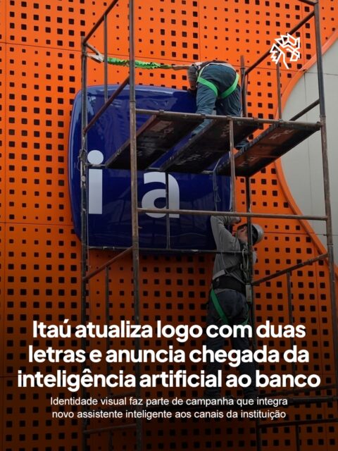 O Itaú trocou a fachada de algumas agências por letras, reduzindo a identidade visual a apenas "i" e "a" espalhados pela estrutura, o que chamou atenção nas redes antes de qualquer explicação oficial sobre o motivo da mudança.

A sigla remanescente simboliza que agora o banco conta com inteligência artificial integrada aos canais, batizada de ia.i, criada para ajudar clientes no controle de gastos, em consultas e na organização financeira do dia a dia.

O novo logo marca o início de uma nova era para o banco, que passa a investir na inteligência artificial como parte central da experiência oferecida aos clientes, prévia de uma transformação maior nos serviços financeiros.