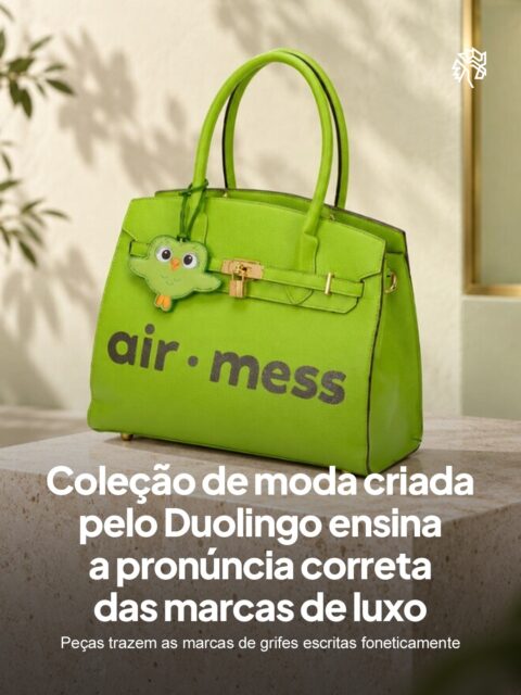Acertar o nome de uma marca de luxo é um desafio até para quem acompanha moda de perto. Uma pesquisa recente mostra que 62% dos americanos dizem saber pronunciar Hermès, mas apenas 15% acertam de verdade.
A parceria com a designer Megan O'Cain, ex-participante do reality Next in Fashion, deu origem à "The Phonetic Collection", peças que trazem a transcrição fonética de grifes como Givenchy e Jacquemus estampada em bolsas, jaquetas e acessórios. Durante o evento, uma loja pop-up recebeu o público em Nova York, permitindo trocar sequências do aplicativo por itens da coleção.
A ideia reforça o posicionamento lúdico da marca e mostra que aprender um novo idioma, mesmo o vocabulário da moda, pode ser leve, divertido e cheio de personalidade.