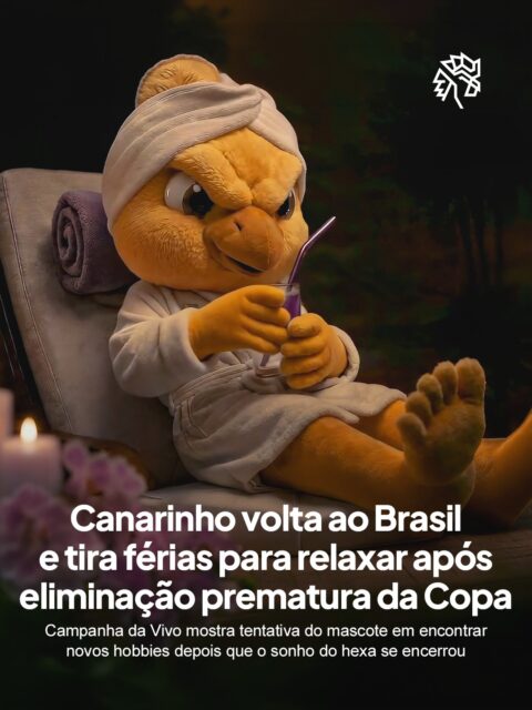 A maioria dos patrocinadores de uma Copa constrói toda a comunicação em torno de um único cenário, o da vitória, com peças prontas para o hexa e nenhum roteiro para o oposto. Quando a Seleção cai antes da decisão, algumas dessas marcas podem sumir do calendário publicitário.

A Vivo optou por outro caminho e manteve o Canarinho ativo, estrelando os filmes "Roxo de Vontade", nos quais o mascote tira férias em busca de novos hobbies. As peças divulgam benefícios do Vivo Valoriza e uma oferta do Vivo Total, com streaming, sessões no Cinemark e experiências no Buddha Spa.

Transformar a frustração da torcida em oportunidade de relacionamento é o que separa quem planeja só para o hexa de quem pensa a campanha inteira.