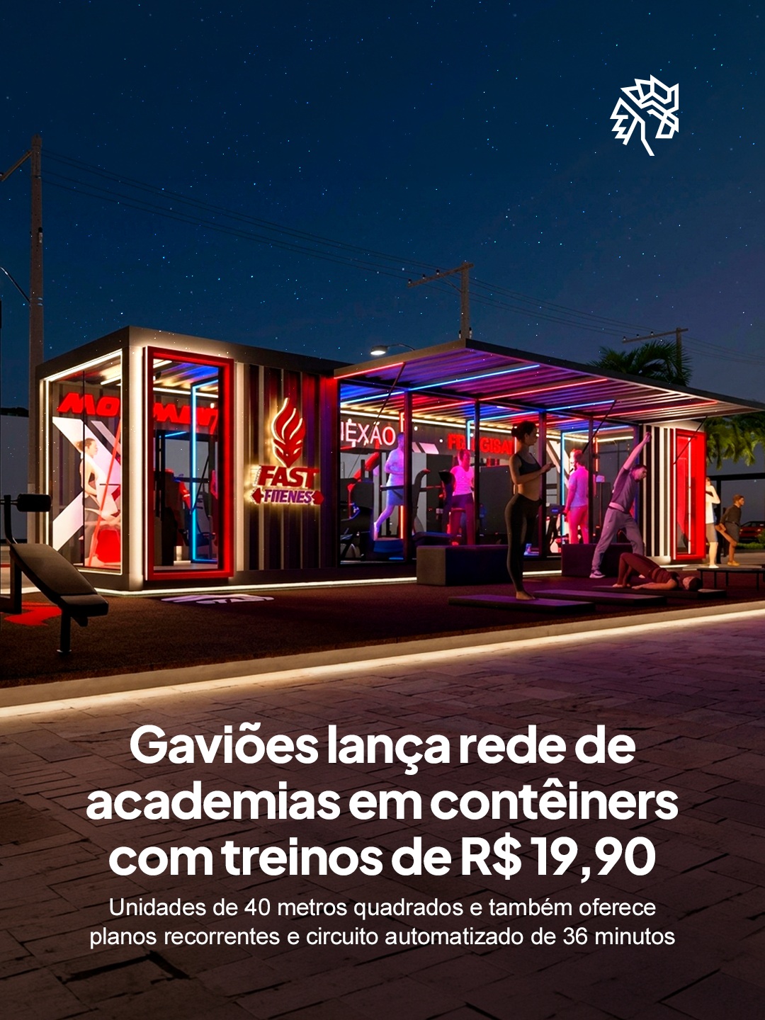O modelo de assinatura mensal já não é a única fórmula para captar quem busca praticidade no fitness. Passes avulsos e formatos compactos ganham espaço entre consumidores que priorizam flexibilidade sobre vínculo fixo, e a Gaviões decidiu explorar justamente essa brecha.
Batizada de Fast Treino, a rede opera em espaços reduzidos, inclusive contêineres, com um circuito dividido em 12 estações, guiado por luzes, telas e comandos sonoros que dispensam acompanhamento constante de instrutores. Além do valor avulso, de R$ 19,90, a marca oferece planos recorrentes baratos e investe em franquias para acelerar a expansão, com meta de alcançar 20 unidades e faturar R$ 10 milhões já no primeiro ano.
A iniciativa transforma a experiência de décadas da Gaviões em um modelo enxuto, ampliando o acesso à prática esportiva e testando se conveniência e baixo custo sustentam a fidelização que a musculação tradicional já conquistou.