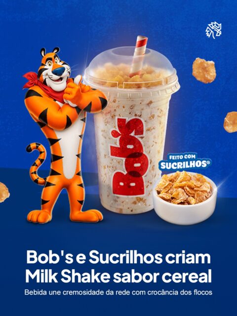 A combinação de Sucrilhos com leite já faz parte da rotina de milhões de brasileiros, e Bob's e Sucrilhos decidiram transportar esse hábito para um novo momento de consumo. A receita leva os flocos batidos com o mix de baunilha gelado já consagrado da rede e é finalizada com mais Sucrilhos por cima para garantir crocância extra.
O lançamento está disponível em todos os pontos de venda do país desde o dia 12 de agosto, por tempo limitado, e reflete um movimento de marcas que buscam criar novas experiências ao unir categorias antes distantes, como cereais e sobremesas geladas.