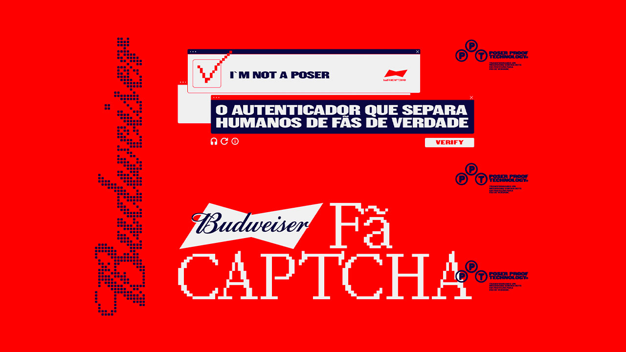 Budweiser transforma o teste de robô em prova de fã: Conheça o 'Fã Captcha'